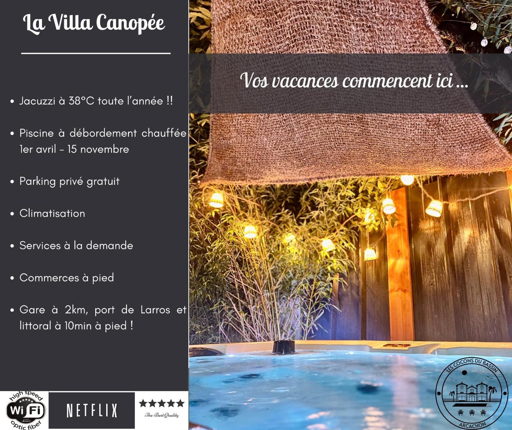 La Villa Canopee - Piscine Chauffee-Fibre-Clim-Jacuzzi Гюжан-Местрас Екстер'єр фото